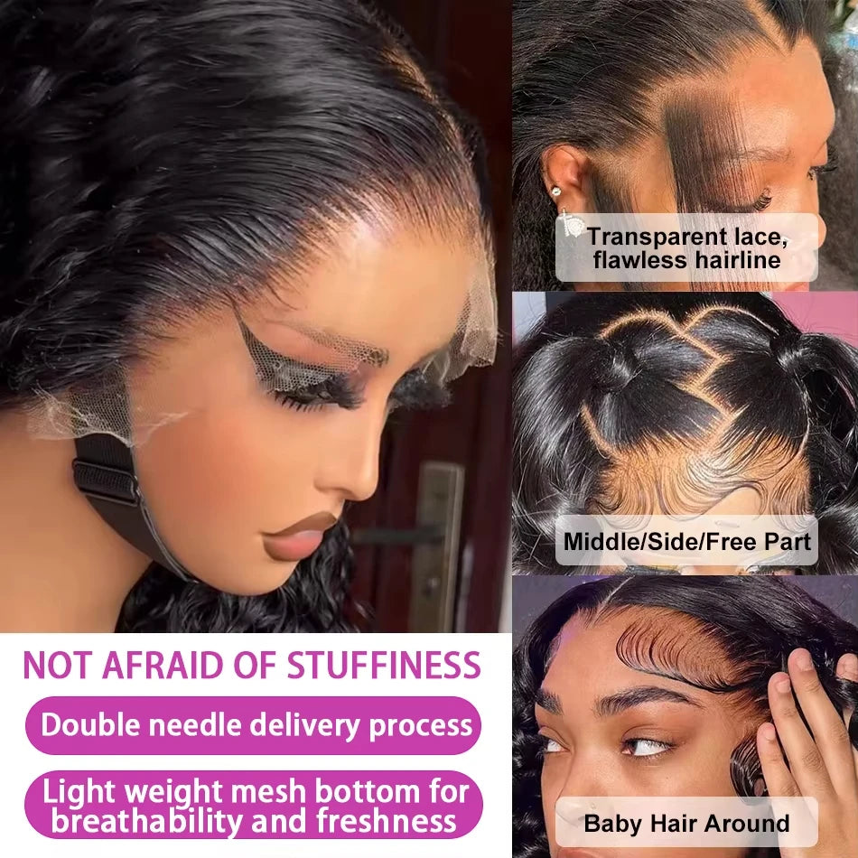 30 & 40 Inch Loose Deep Wave Lace Frontal Wig – 13x6 HD, 360 Full Lace, 250% Density