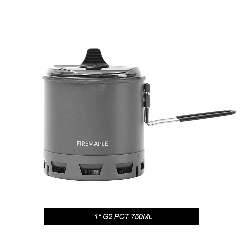 Fire-Maple G2 Petrel Ultralight Camping Pot | 750ml Aluminum Alloy Outdoor Heat Exchanger Cookware