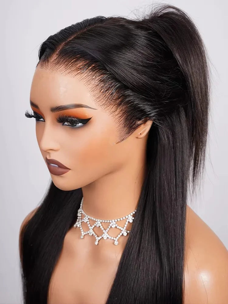 Hidden Strap Drawstring Straight Lace Wig – Glueless HD Lace Human Hair (360 Full Lace / 13x4 / 5x5 Closure)