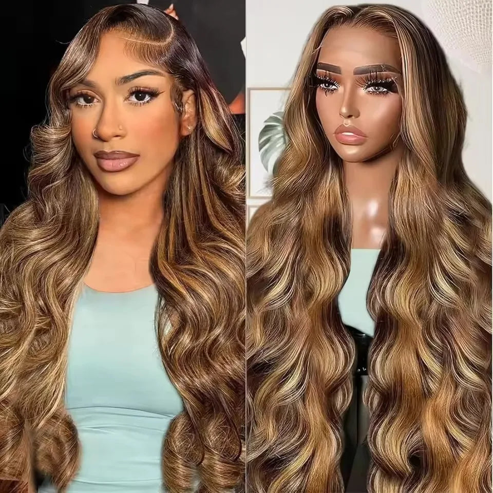 Honey Blonde Highlight HD Lace Wig | Body Wave Human Hair 13x4 / 13x6 / 4x4 / 5x5