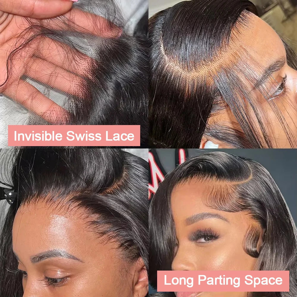 Body Wave Short Bob HD Glueless Lace Front Human Hair Wig – 4x4 / 5x5 / 13x4 Options