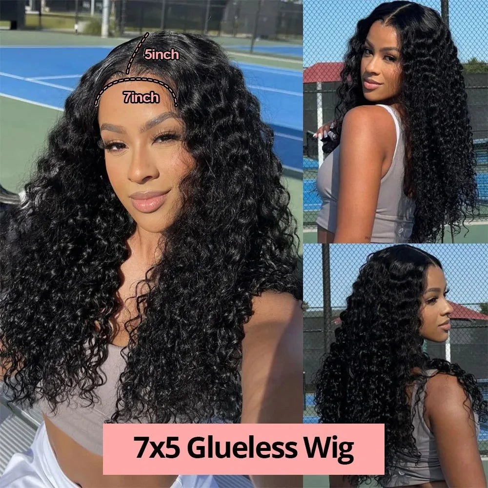 250% Density Deep Wave HD Lace Front Wig (13x6 / 13x4) – Brazilian Remy Human Hair, Glueless (40–46")