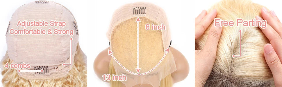 613 Blonde Deep Loose Wave HD Lace Frontal Wig – 13x4 / 13x6 Transparent Human Hair Wig