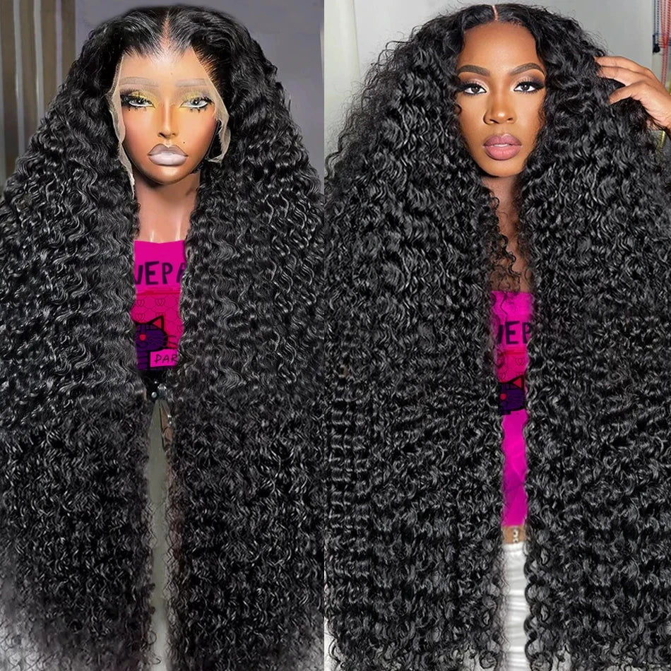 40” Deep Wave HD Lace Front Human Hair Wig (13x6 / 13x4, Brazilian Remy, Pre-Plucked)