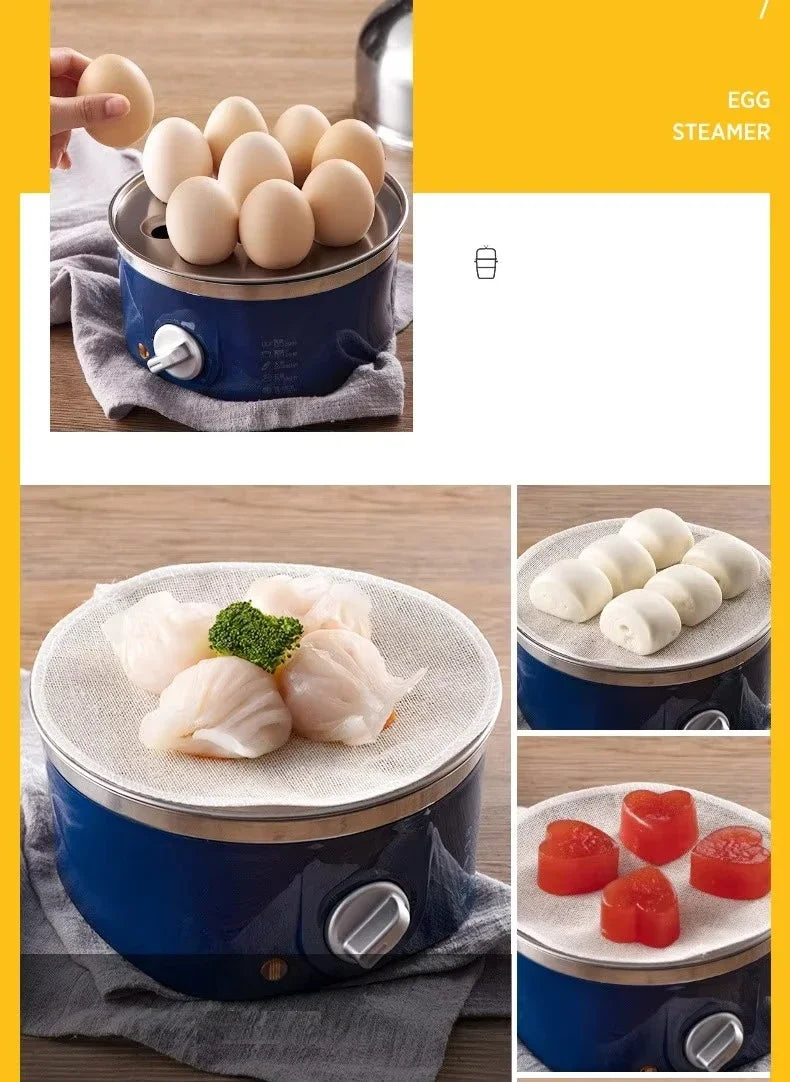 Electric Double-Layer Egg Cooker – Stainless Steel Egg Boiler Steamer