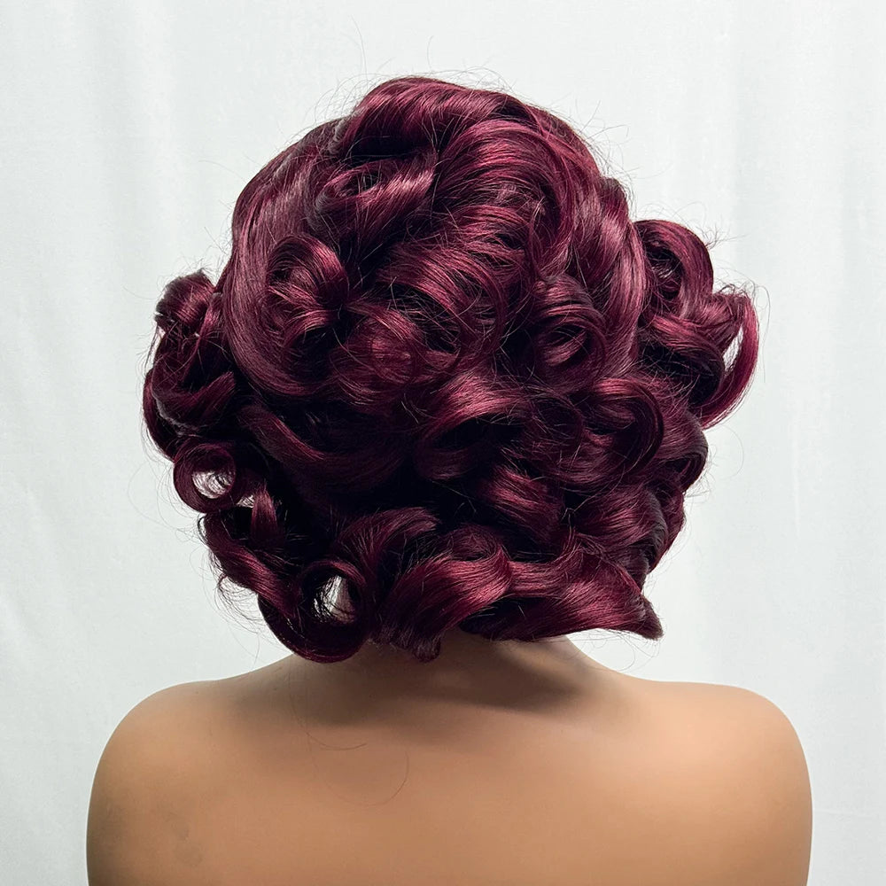 250% Density 5x5 Lace Closure Short Loose Bouncy Wig – 100% Virgin Vietnamese Human Hair (4–16 inch)