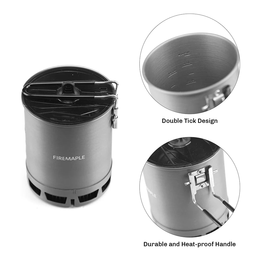 Fire-Maple G3 Petrel Ultralight Camping Pot – 600ml Lightweight Aluminum Alloy Cookware for Outdoor Hiking, Backpacking & Travel