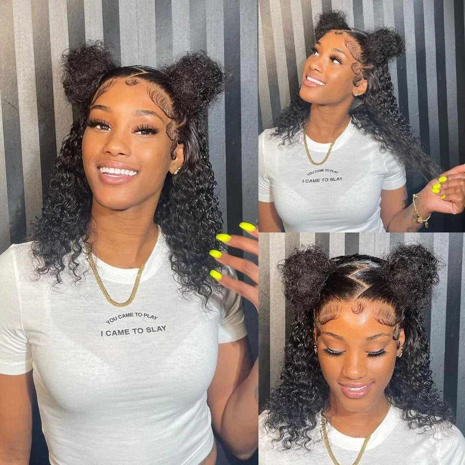 200% Density Jerry Curly Bob HD Lace Human Hair Wig · 13x4 Lace Front / 4x4 Closure · Short 4–16 Inch