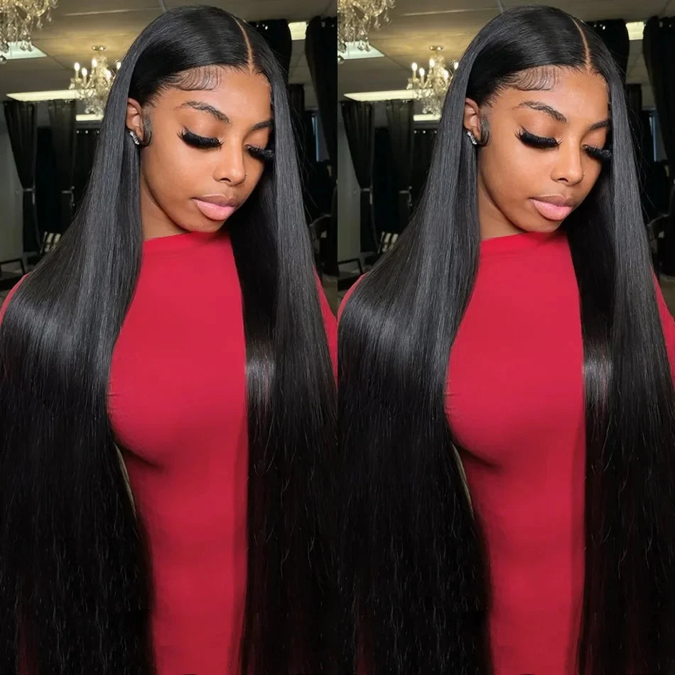 Glueless Bone Straight HD Lace Front Wig – Transparent Lace (4x4 / 5x5 / 13x4 / 13x6) Brazilian Remy Human Hair