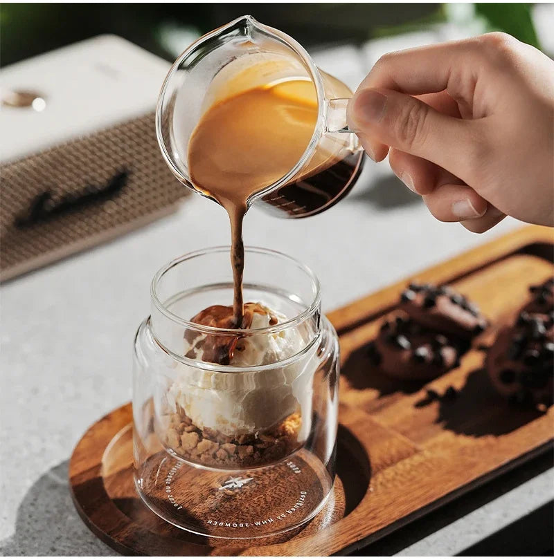 Glass Cup Double Wall Glass Coffee Mugs Borosilicate Glass Espresso Cups Professional Barista Accessories