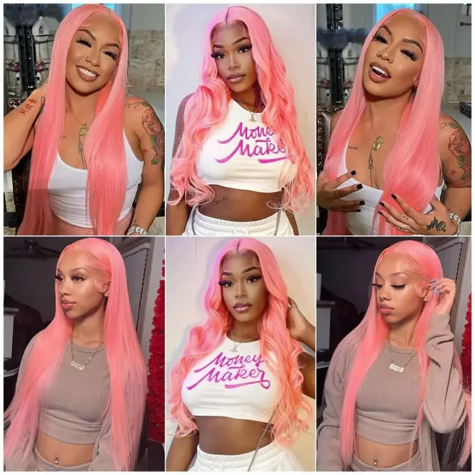 HD Lace Front Human Hair Wig – Long Body Wave, Ombre Honey Blonde