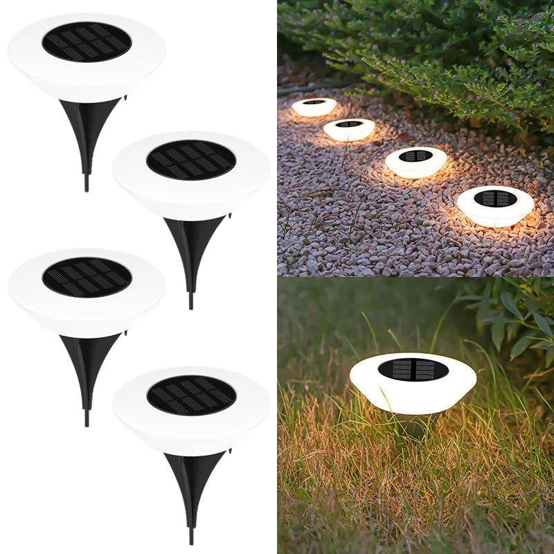 Solar Ground Lights 14LED | Waterproof Outdoor Pathway & Garden Landscape Lights – 1/4 Pack