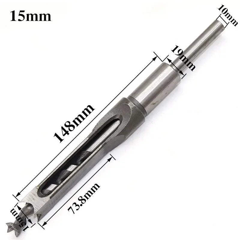 HSS Square Hole Drill Bit Set – Woodworking Mortising Chisel Auger Tools for DIY Furniture