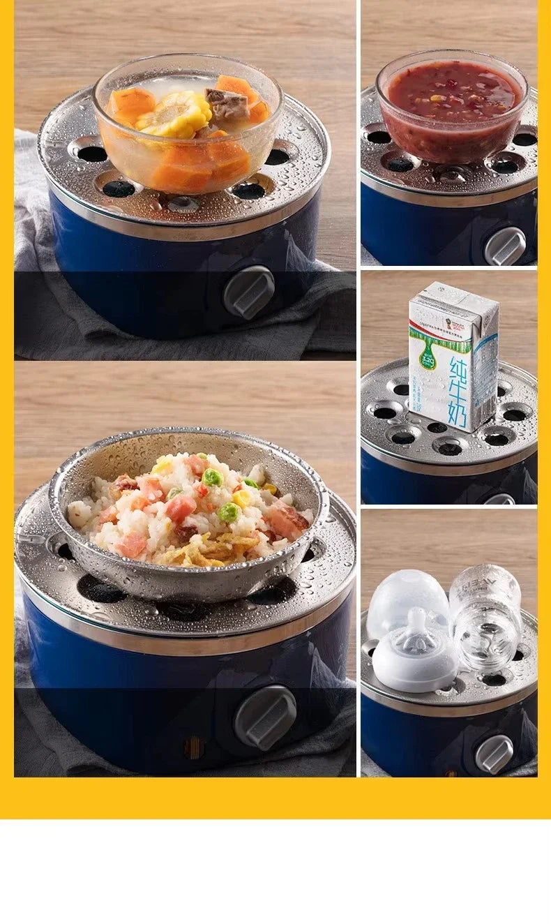 Electric Double-Layer Egg Cooker – Stainless Steel Egg Boiler Steamer
