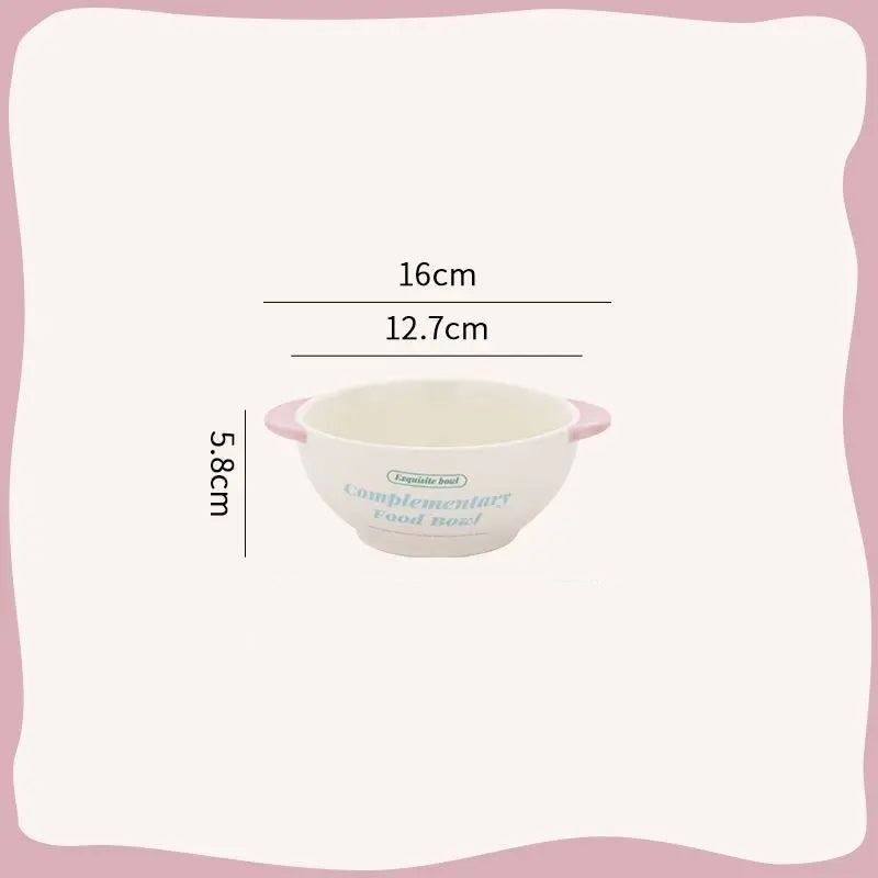 Ceramic Tableware Bowl & Plate Set for Home Use – Rice, Dessert, and Divided Plates Collection