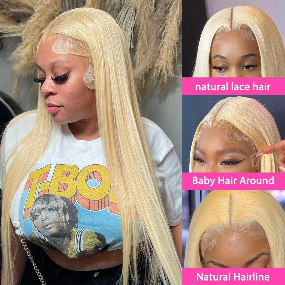 613 Straight HD Lace Front Wig – 13x4 & 13x6 Transparent Lace, 100% Brazilian Remy Human Hair (26"+)