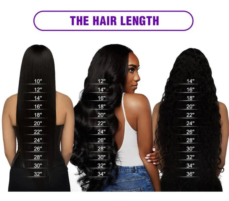 Deep Wave 360 HD Full Lace Human Hair Wig – Natural Black 40 Inch