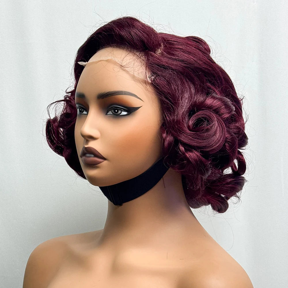 250% Density 5x5 Lace Closure Short Loose Bouncy Wig – 100% Virgin Vietnamese Human Hair (4–16 inch)