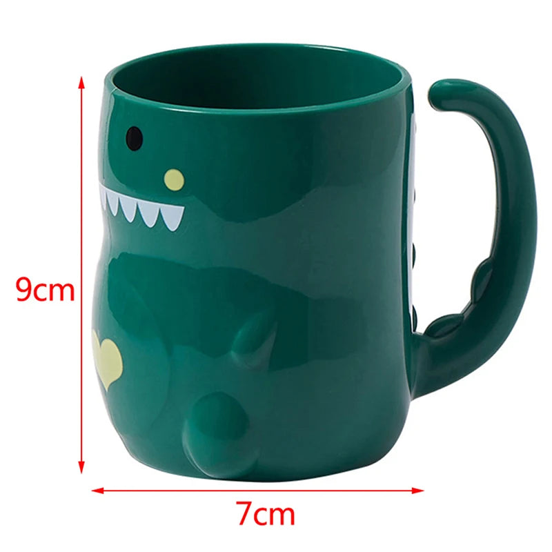 Cute Cat Mouthwash & Toothbrush Cup – Cartoon Plastic Mug for Home & Travel