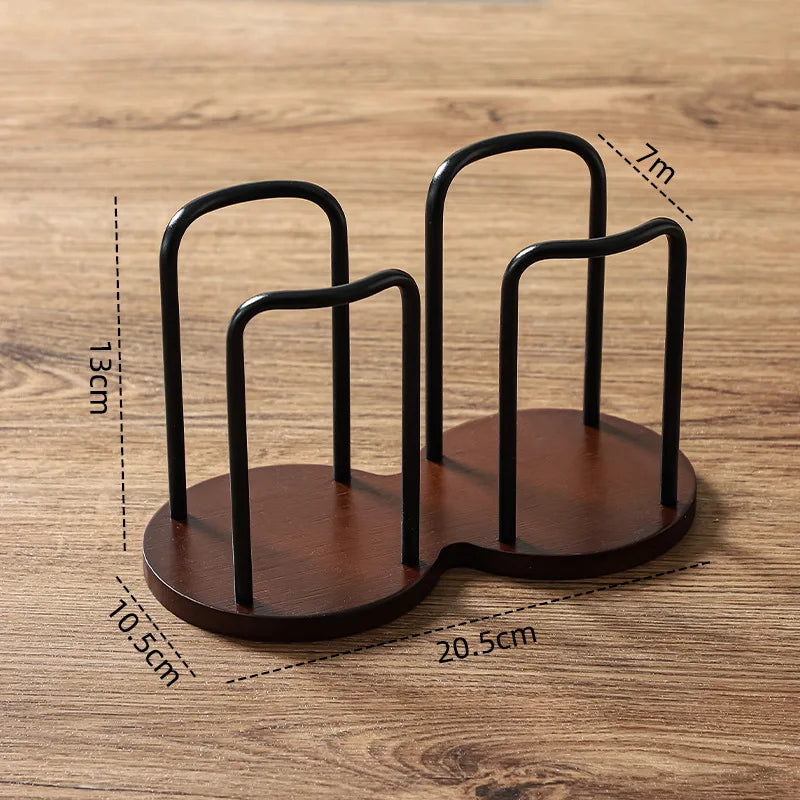 Wooden Disposable Cup Holder – Tea & Water Cup Dispenser Rack Organizer