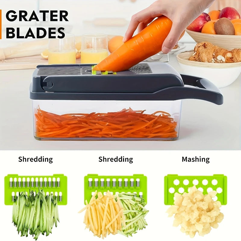 14-in-1 Multifunctional Vegetable Chopper – Slicer, Dicer & Grater | Kitchen Tool