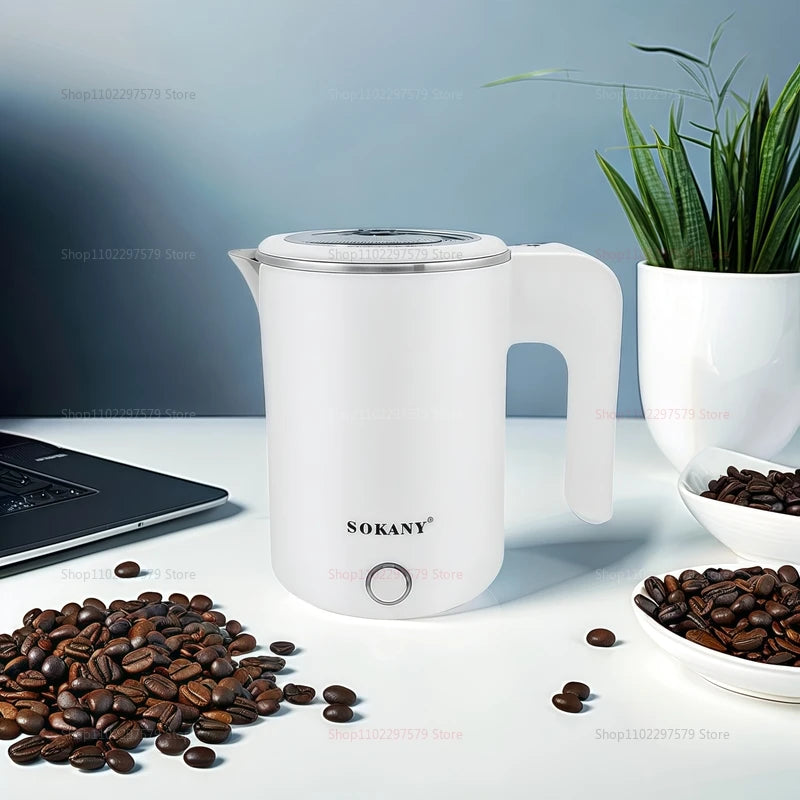 Smart Travel Electric Kettle 500ML – Portable Stainless Steel Water Boiler for Tea & Coffee