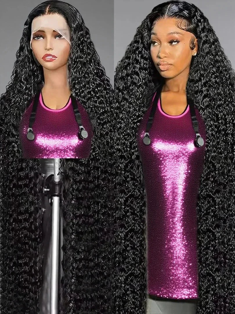 HD 13x6 Lace Front Deep Wave Human Hair Wig – Glueless, Pre-Plucked, 40 Inch