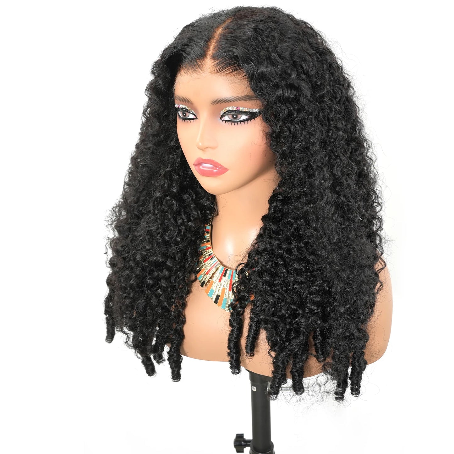 Burmese Curly 200% Density HD Transparent Lace Front Human Hair Wig (13x6 / 13x4 / 7x6)