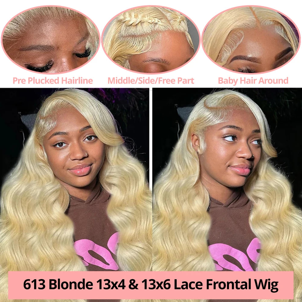 40” Rose Red Body Wave HD Lace Front Wig – 13x6 Transparent Brazilian Human Hair