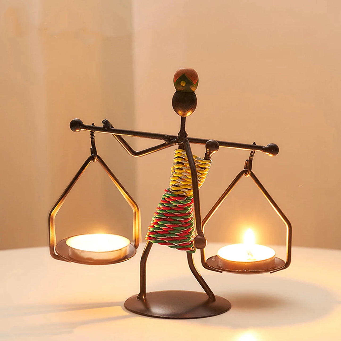 African Style Metal Candle Holder – Elegant Wedding & Home Décor Centerpiece for Candles