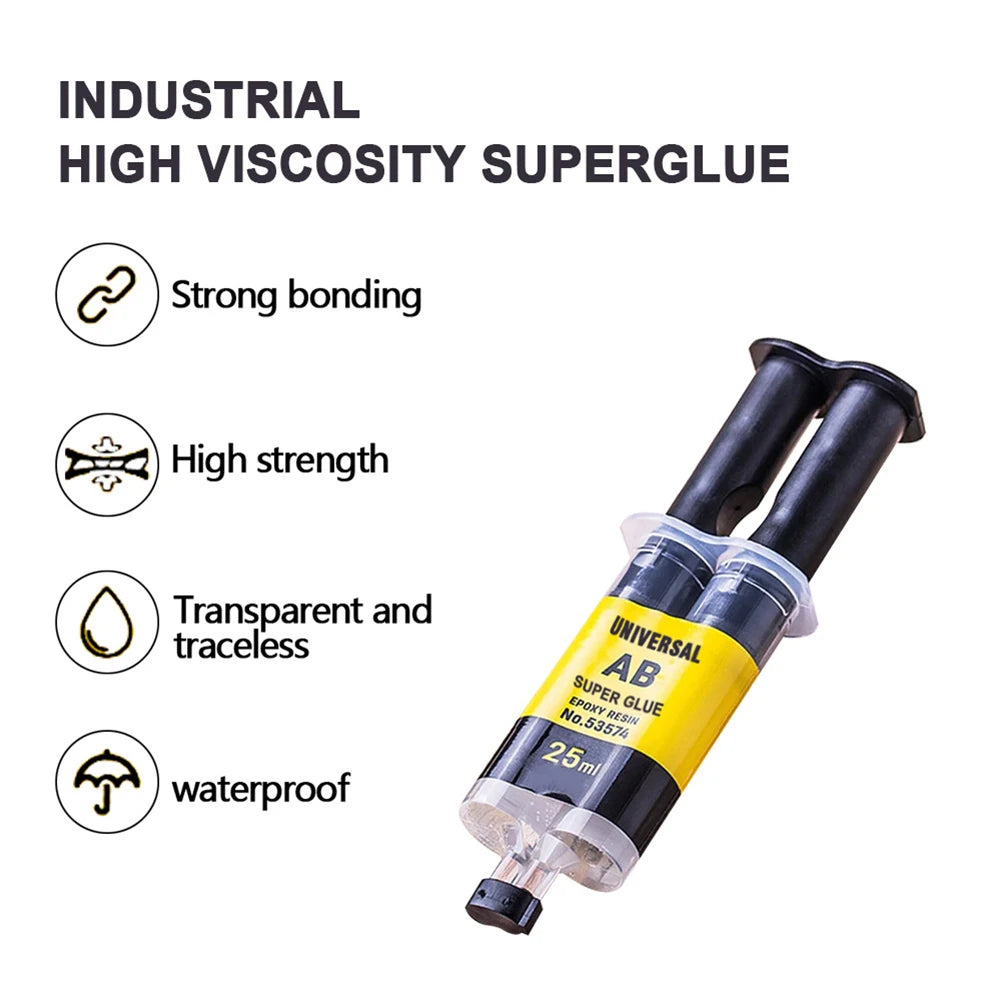 Epoxy Resin AB Glue – Waterproof Fast Adhesive for Wood, Metal & Plastic Repair (4/25ml)