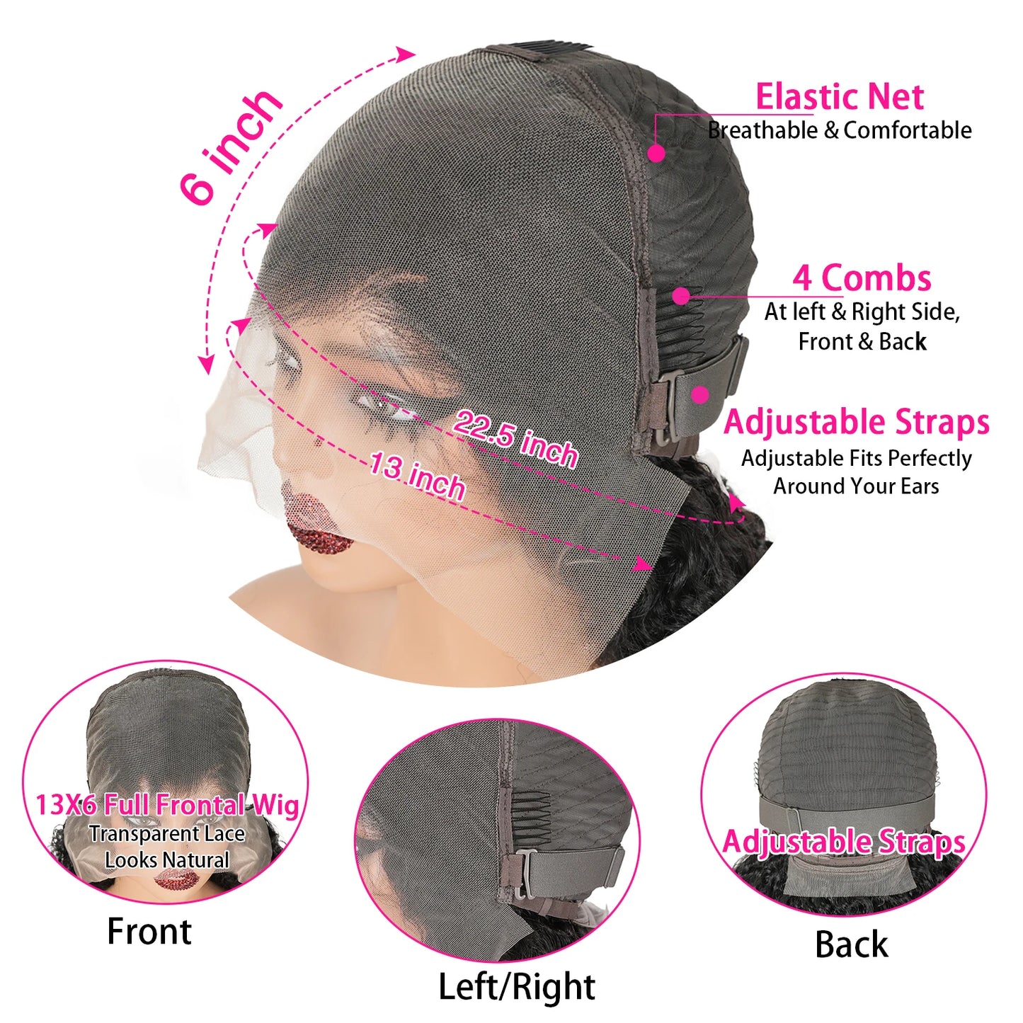 Burmese Curly 200% Density HD Transparent Lace Front Human Hair Wig (13x6 / 13x4 / 7x6)