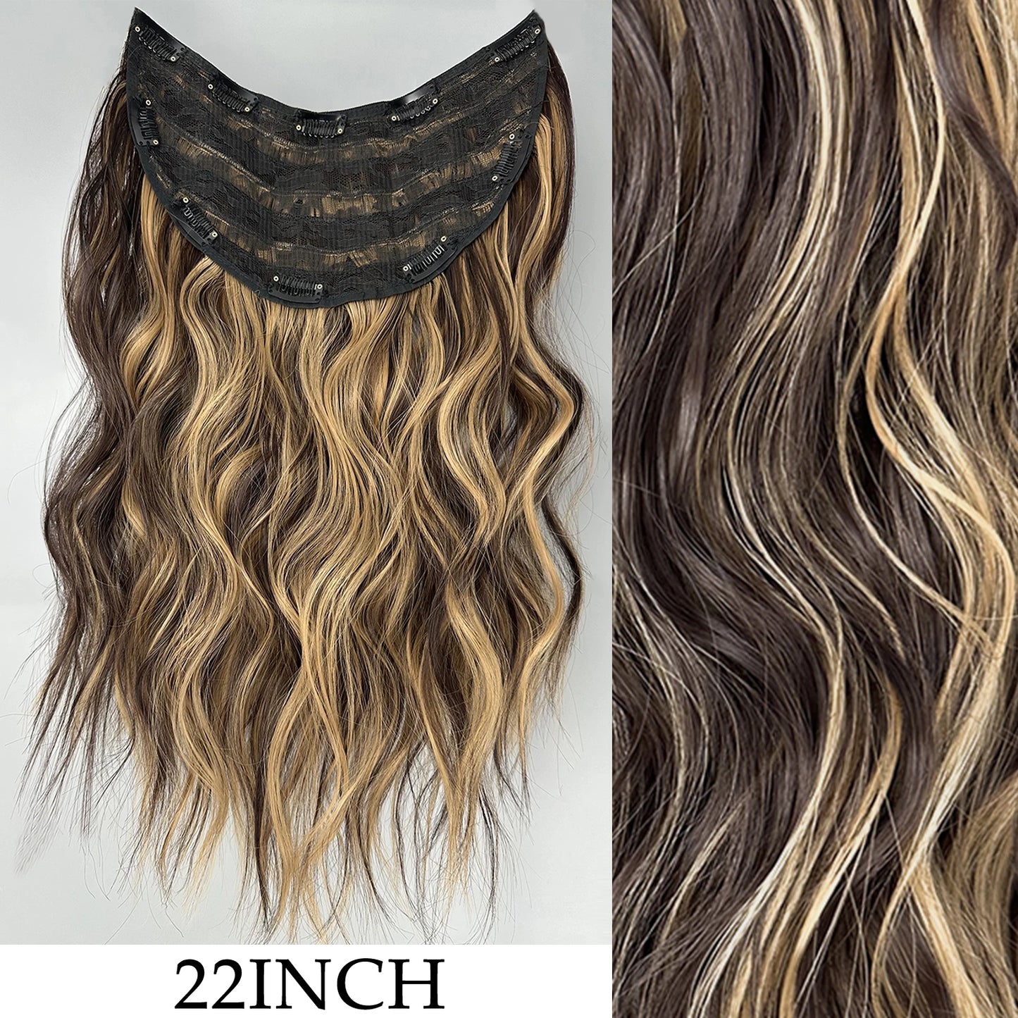 7Pcs Clip-in Hair Extensions | 24 Inch Straight | 60 Colors | Heat Resistant Fiber