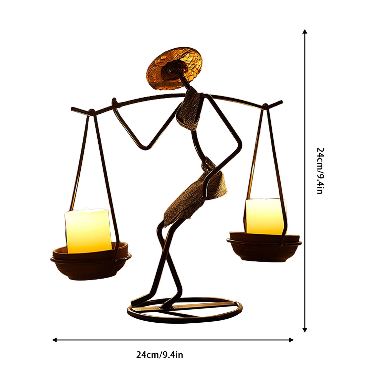 African Style Metal Candle Holder – Elegant Wedding & Home Décor Centerpiece for Candles