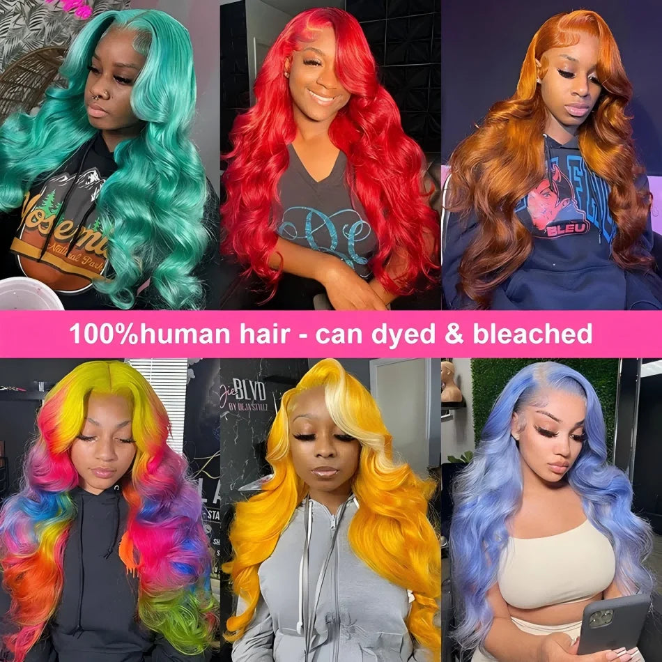 613 Gold Blonde 13x6 HD Transparent Lace Front Wig – 220 Density Body Wave, 30 Inch (Brazilian Remy Human Hair)