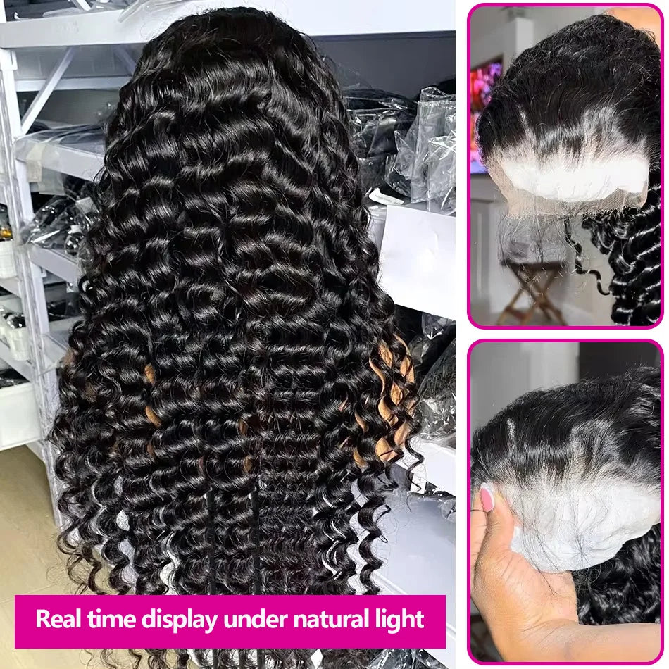 200% Density Loose Wave 13x6 HD Lace Front Wig (13x4 Option) – Brazilian Remy Human Hair, 30–40 Inch