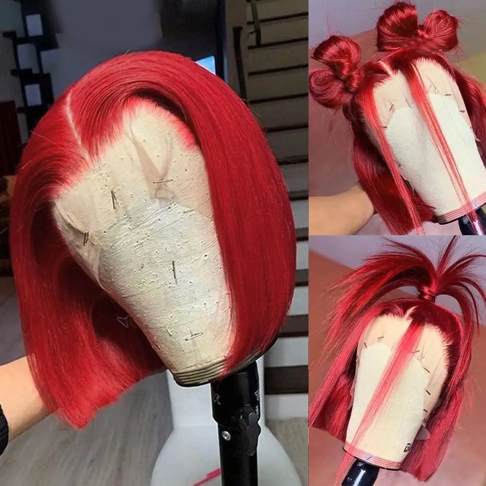 Bone Straight Bob 13x4 Lace Frontal Human Hair Wig – Chocolate Brown #4 Short Bob