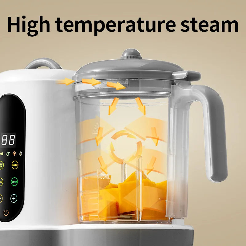 Automatic Baby Food Maker – 6-in-1 Steamer, Blender, Puree & Milk Warmer with Temperature Display