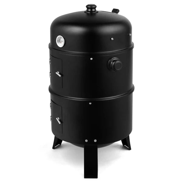 80x41x48cm Outdoor BBQ Smoker Grill – Iron Carbon Charcoal Grill, Black | WowPopMall