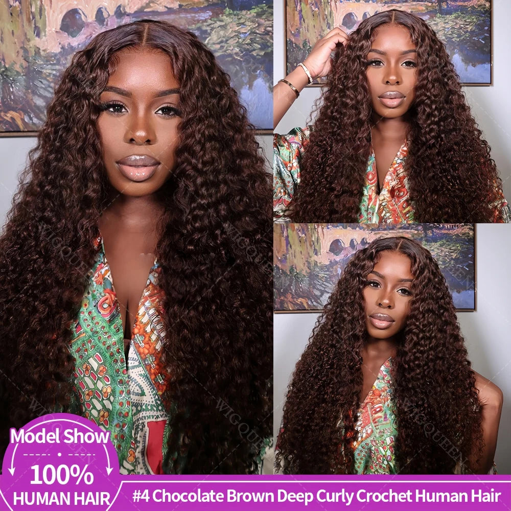 Deep Wave Crochet Hair Extensions – 12A Grade 100% Remy Human Hair
