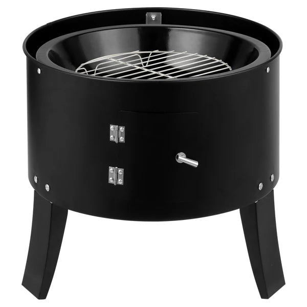 80x41x48cm Outdoor BBQ Smoker Grill – Iron Carbon Charcoal Grill, Black | WowPopMall