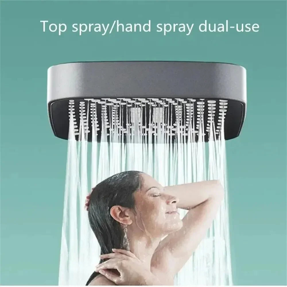 Adjustable 3-Mode Rainfall Shower Head | High-Pressure Water-Saving Handheld Shower – Gold Finish