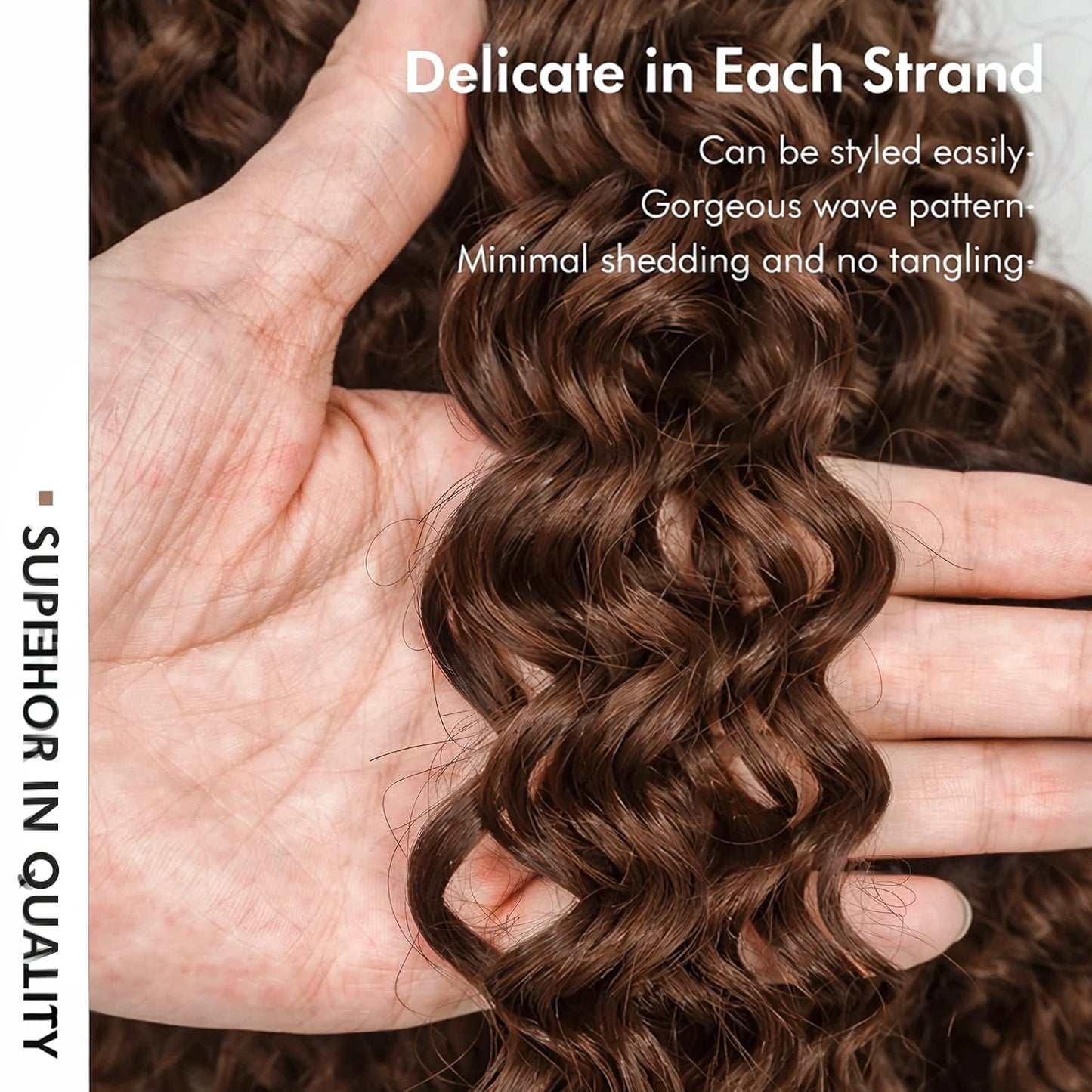 Burmese Curly Crochet Hair Extensions – Knotless Pre-Separated Human Hair