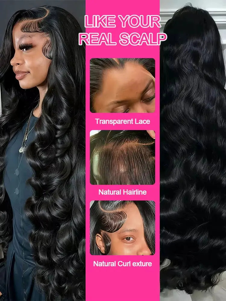 Body Wave Lace Front Wig 16"-40" | 13x4 13x6 5x5 HD Lace | 200%-250% Density | Brazilian Human Hair