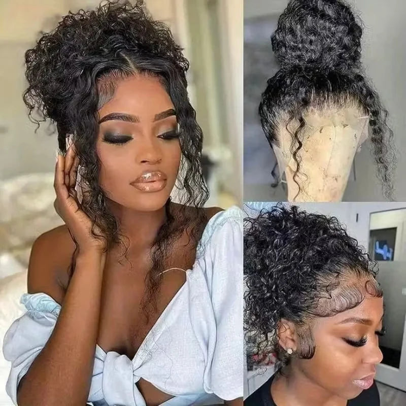 ep Curly 360 Full Lace 13x6 HD Glueless Human Hair Wig – 250% Density Deep Wave With Baby Hair