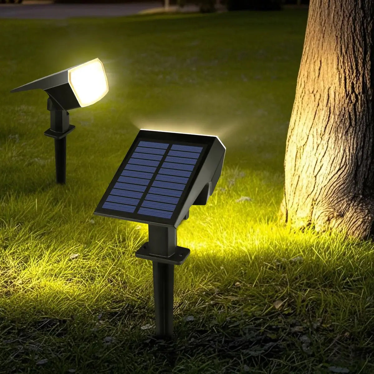 1200mAh Solar Floodlight – Waterproof LED Garden Spotlight with Long Battery Life