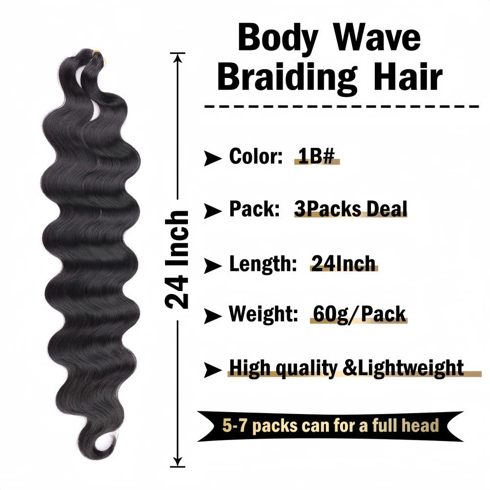 Body Wave Pre-Separated Crochet Hair Extensions – 100% Remy Human Hair