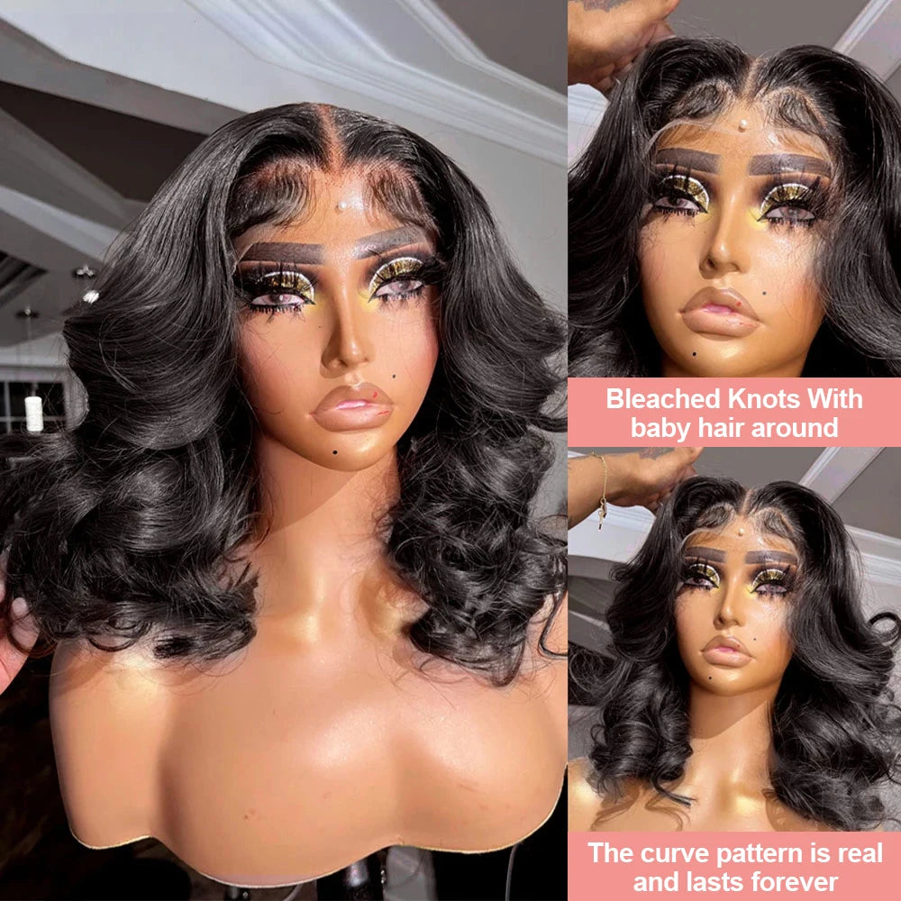 Body Wave Short Bob HD Glueless Lace Front Human Hair Wig – 4x4 / 5x5 / 13x4 Options