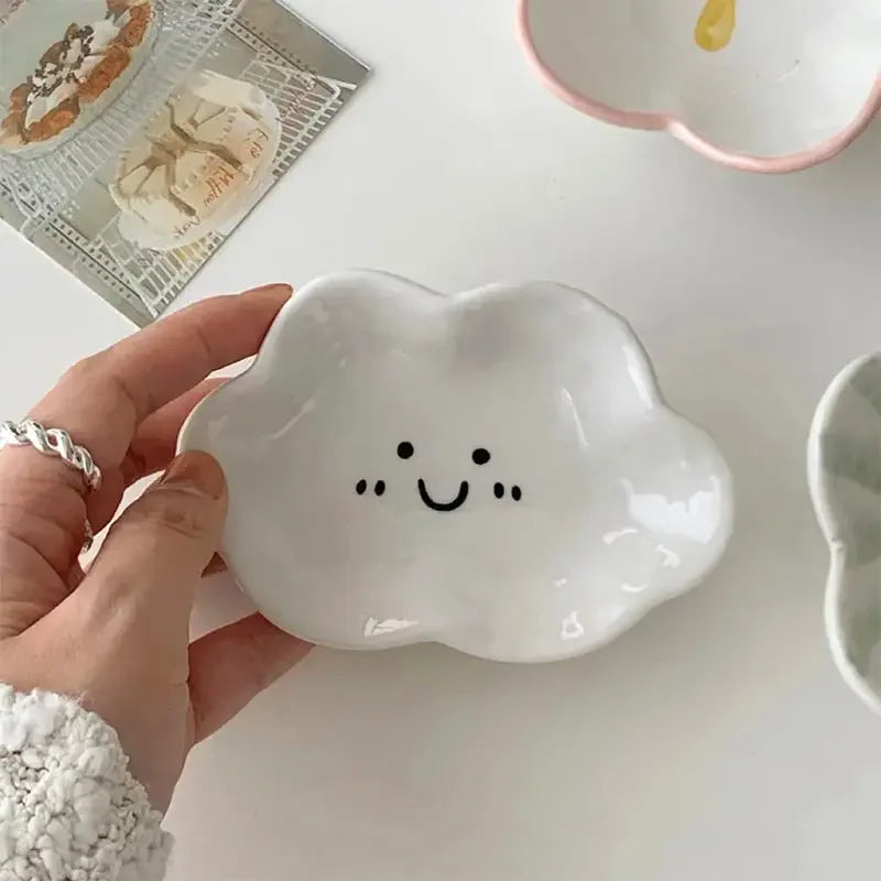 Ceramic Cloud Sauce Dish – Cute Seasoning Bowl for Kitchen & Tableware