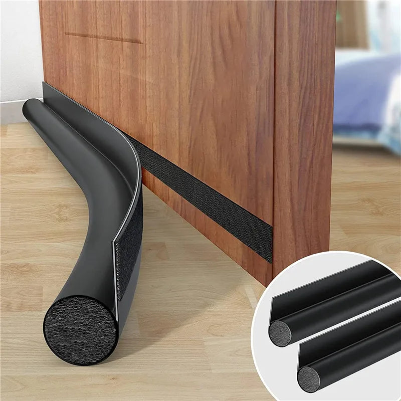 Adjustable Door Bottom Seal Strip | PU Leather Weather Blocker & Draft Stopper – Anti-Cold Gap Protector